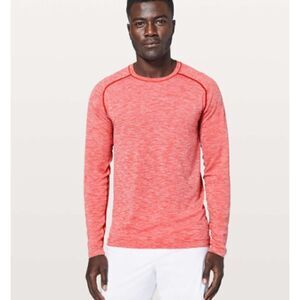Lululemon Metal Vent Tech Surge Men's Long Sleeve Bold Red / White Size Large